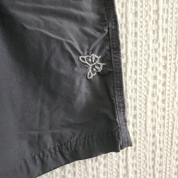 Urban Outfitters Embroidered 5” Nylon Short Gray Butterfly Y2K Inspired Large - Picture 5 of 13